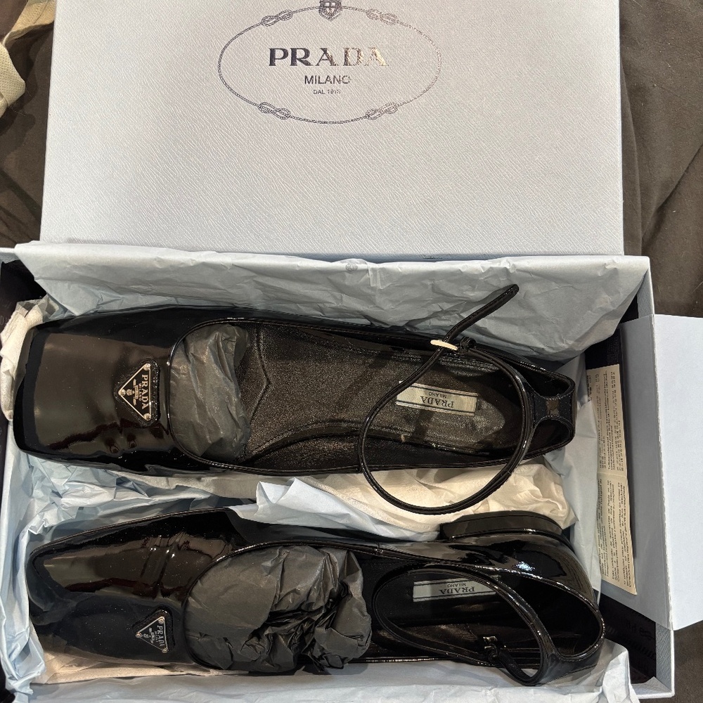 PRADA patent leather flats